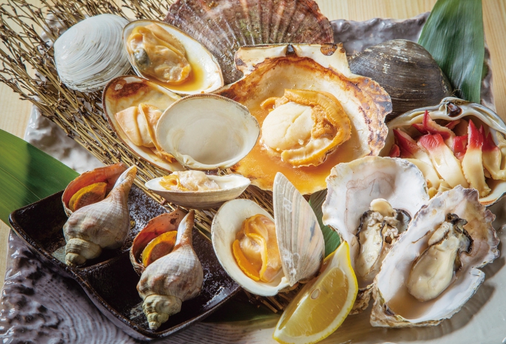 道産のホタテ、カキ、ホッキ、ツブなど貝料理も評判なのでぜひ味わってみて