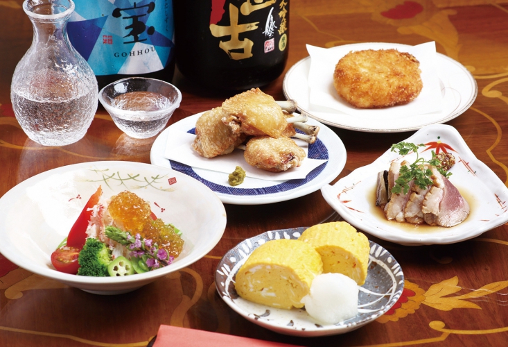 シェフがオススメする季節の料理、和食メニューが堪能できる