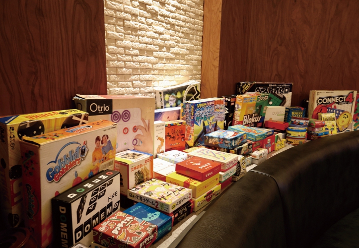 カラオケやSwitch、ボードゲームなど多数用意